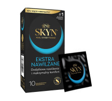 Безлатексні преміум-презервативи SKYN Ekstra Nawilżanel 10 шт, ультратонкі, на 40 % більше змазки