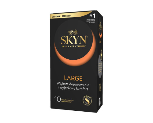 Безлатексні преміум-презервативи SKYN Large 10 шт, збільшений розмір