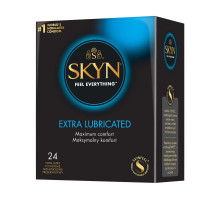 Безлатексні преміум-презервативи SKYN Extra Lubricated 24 шт, на 40 % більше змазки