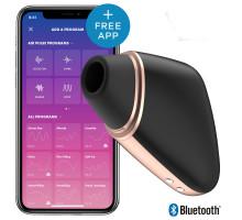 Вакуумний кліторальний стимулятор Satisfyer Love Triangle Black з керуванням через інтернет