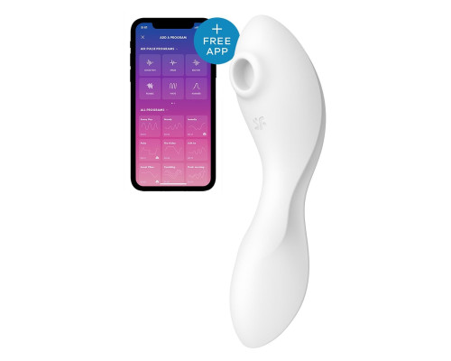 Вакуумный смарт-стимулятор с вибрацией Satisfyer Curvy Trinity 5 (White) (мятая упаковка!!!)