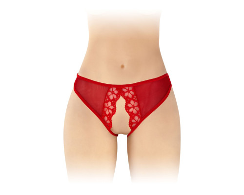 Трусики з відкритим доступом Fashion Secret Ambre Red, сітка