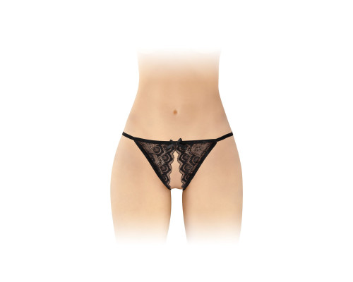 Мереживні трусики з доступом Fashion Secret Zoe Black, з бантиком