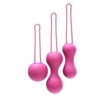 Набір вагінальних кульок Je Joue - Ami Fuchsia, діаметр 3,8-3,3-2,7см, вага 54-71-100гр  + подарунок косметичка