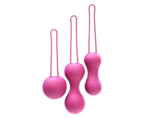 Набір вагінальних кульок Je Joue - Ami Fuchsia, діаметр 3,8-3,3-2,7см, вага 54-71-100гр  + подарунок косметичка