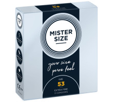 Розпродаж!!! Презервативи Mister Size - pure feel - 53 (3 шт) (термін 05.2026)