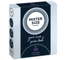 Розпродаж!!! Презервативи Mister Size - pure feel - 69 (3 condoms) (термін 04.2026)