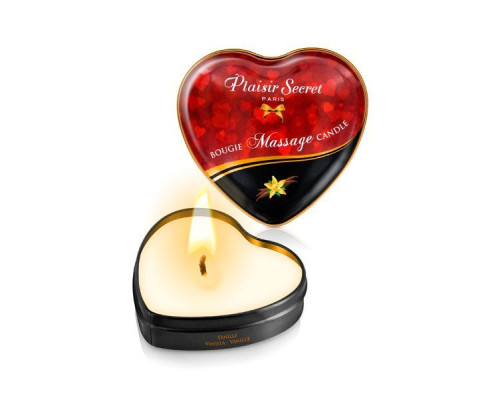 Розпродаж!!! Масажна свічка-серце Plaisirs Secrets Vanilla (35 мл) (термін 04.2026)