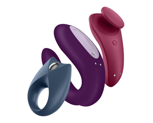 Набір Satisfyer Partner Box 3 (вібратори Double Joy та Sexy Secret + віброкільце Royal One)