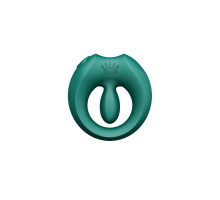 Ерекційне смарт-віброкільце Zalo Apis Turquoise Green, до 4 годин роботи, зарядний кейс