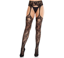 Колготки Leg Avenue Net Stockings with Attached Garter Belt One Size Black