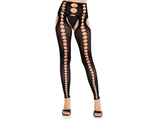 Колготки Leg Avenue Seamless Opaque Footless Suspender Hose One Size Black