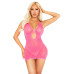 Сукня Leg Avenue Lurex Rhinestone Keyhole Halter Dress One Size Neon Pink