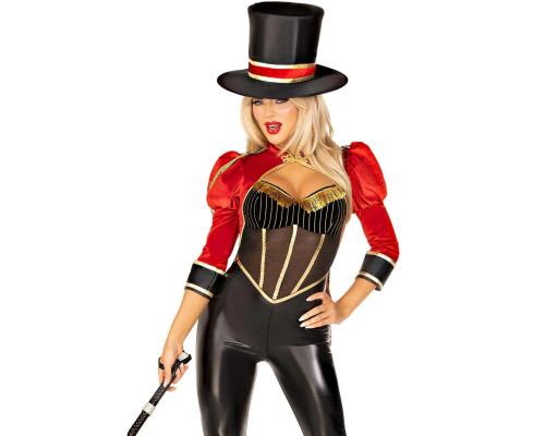Костюм циркачки Leg Avenue Circus Ringmaster Diva Catsuit L