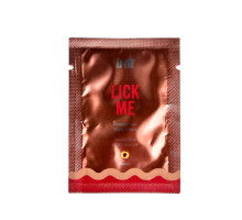 Пробник гелю для оральних пестощів з зігрівальним ефектом INTT Lick Me Kissable Gel Peach 2 мл