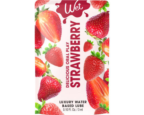 Розпродаж!!! Пробник Wet Oral Play Strawberry 3 мл (термін 03.2026)
