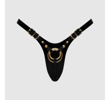 Трусики для страпона Strap-On-Me Leatherette Harness Fabulous - One Size - Black Glossy
