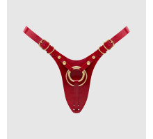 Трусики для страпона Strap-On-Me Leatherette Harness Fabulous - One Size - Red Glossy