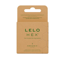 Презервативи LELO HEX Condoms Organic 3 Pack, тонкі та суперміцні
