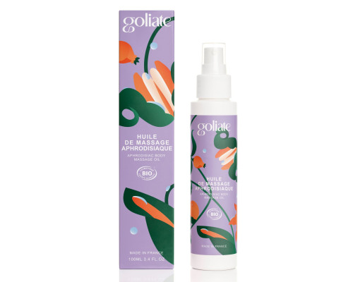 Масажна олія Goliate Huile De Massage Aphrodisiaque 100 мл, органічна, зігрівальний ефект