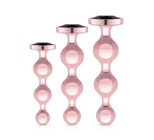 Набір анальних іграшок Rosy Gold - Metal Butt Plug Set 3 Pieces