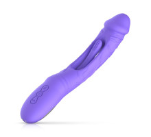 Вібратор точки G з вагінальним відростком Good Vibes Only – Flax Vibrating Dildo with G-Spot Stimulator