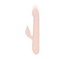 Вібратор-кролик із пульсацією Good Vibes Only – SHAI Thrusting Vibrator Soft Silicone – Pink, 3 мотори