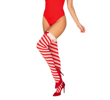 Панчохи Obsessive Kissmas stockings S/M