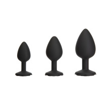 Набір силіконових анальних пробок BMS Roses Til’ Dawn Silicone Anal Plug Kit Starter Kit Black