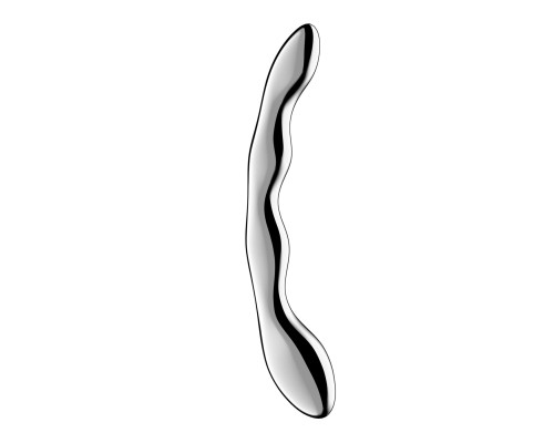 Металевий дилдо Satisfyer Cosmic Crest 2, двосторонній, можна нагрівати й охолоджувати