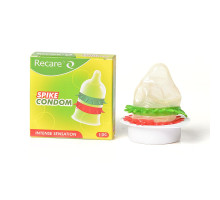 Насадка на член Recare Spike Condom Green (презерватив з рядами шипів)
