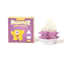 Насадка на член Recare Yellow Monster Spike Condom (презерватив з рядами пухирців та шипів)