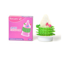 Насадка на член Recare Spike Condom Pink (презерватив з кульками та рядами шипів)