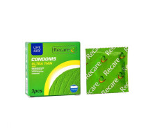 Презервативи Ultra Thin Mint Condoms 3 шт, ультратонкі, аромат: м'ята