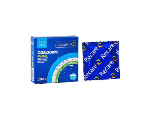 Презервативи Recare Classic Condoms 3 шт, класичні