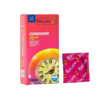 Презервативи Recare Delay Candy Condoms 12 шт, пролонгувальний ефект, цукерковий аромат