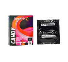 Презервативи Holographic Recare Delay Candy Condoms 3 шт, пролонгувальний ефект, цукерковий аромат