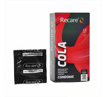 Презервативи Holographic Recare Cola Dotted&Ribbed Condoms 12шт, з пухирцями і ребрами, аромат: Кола