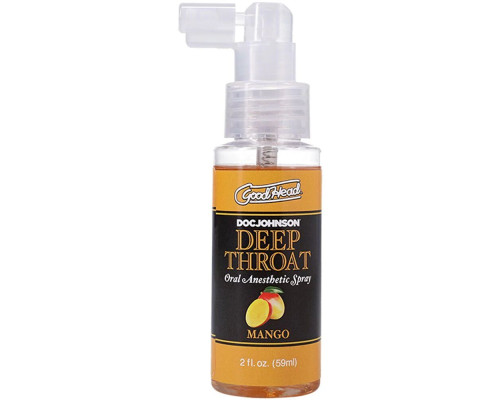 Спрей для мінету Doc Johnson GoodHead DeepThroat Spray - Mango 59 мл для глибокого мінету