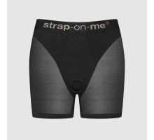 Шорти з фіксацією ділдо Strap-On-Me Harness Lingerie Halo - XL - Black