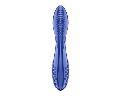 Двосторонній скляний дилдо Satisfyer Dazzling Crystal 2 Blue
