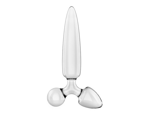 Тристоронній скляний дилдо Satisfyer Triple Crystal 1 Transparent