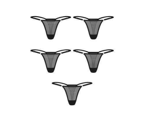 Набір трусиків Obsessive Violami 5-pack thong S/M