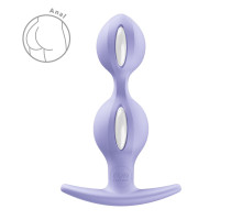 Анальні кульки Fun Factory B BALLS DUO Purple, ефект вібрації, діаметр 3,2 та 3,6 см