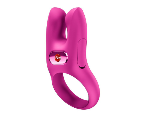 Ерекційне віброкільце з подвійною стимуляцією клітора Fun Factory NŌS CLASSIC Magenta, 2 мотори