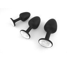 Анальна пробка Dorcel Geisha Plug Diamond L з кулькою всередині, створює вібрації, макс. діаметр 4см