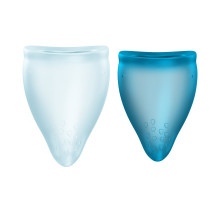 Набір менструальних чаш Fun Factory FUN CUP EXPLORE KIT, 2 шт, Multicolored Turquoise, об’єми 20 та 30 мл