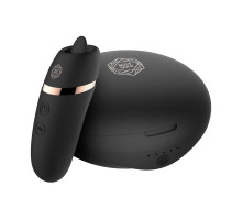 Мінівібратор з язичком Rosy Gold - Vibrating & Licking Dual Stimulator