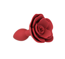 Силіконова анальна пробка Lux Active с розой - Red Rose Silicone Anal Plug