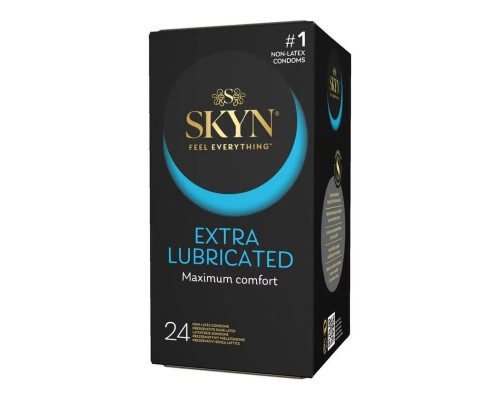 Безлатексні преміум-презервативи SKYN Extra Lubricated 24 шт (м'яте паковання!!!)